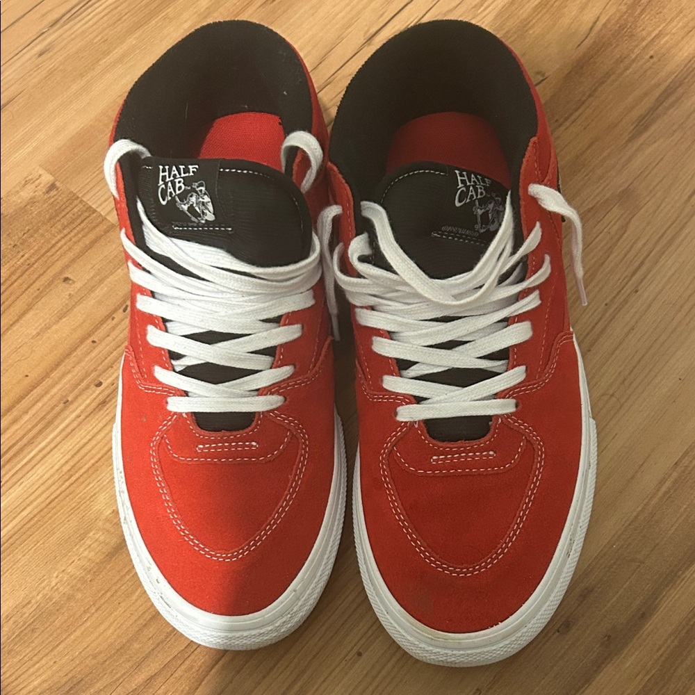 Vans Red and White Sneakers